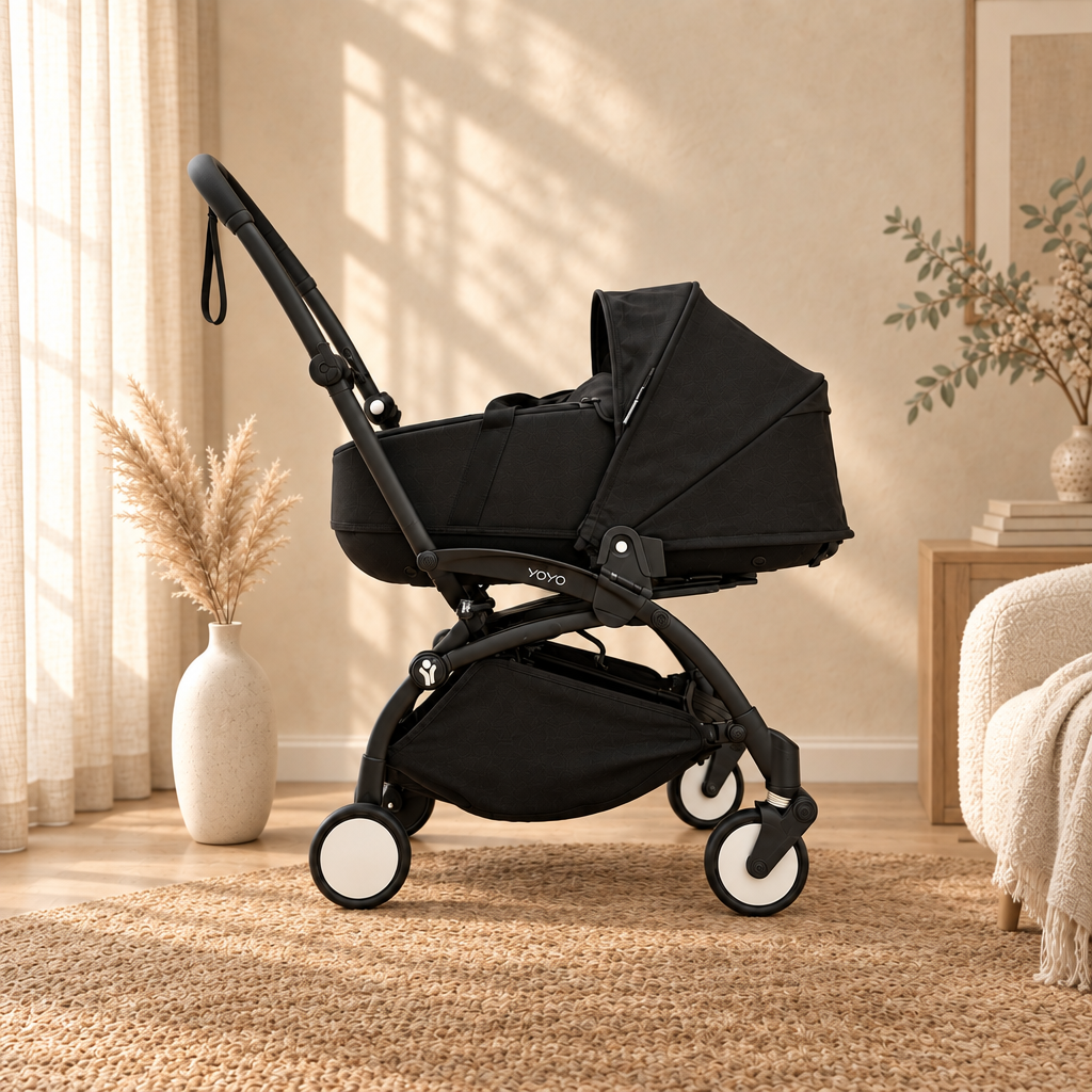 Poussette Stokke YOYO2 avec nacelle et pack 6+ noirs – Full Black